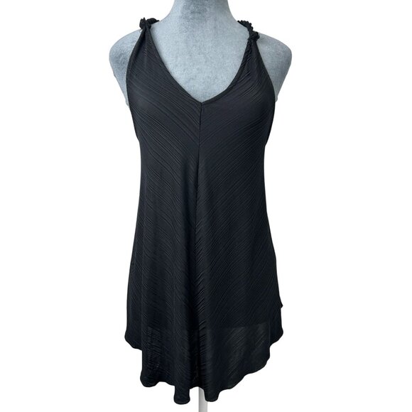 Intimately Free People Black XS Sleeveless Draped Back Tank Top With Braided Str - Picture 6 of 9